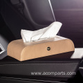 Amzon hot sale leather car tissue holder portable